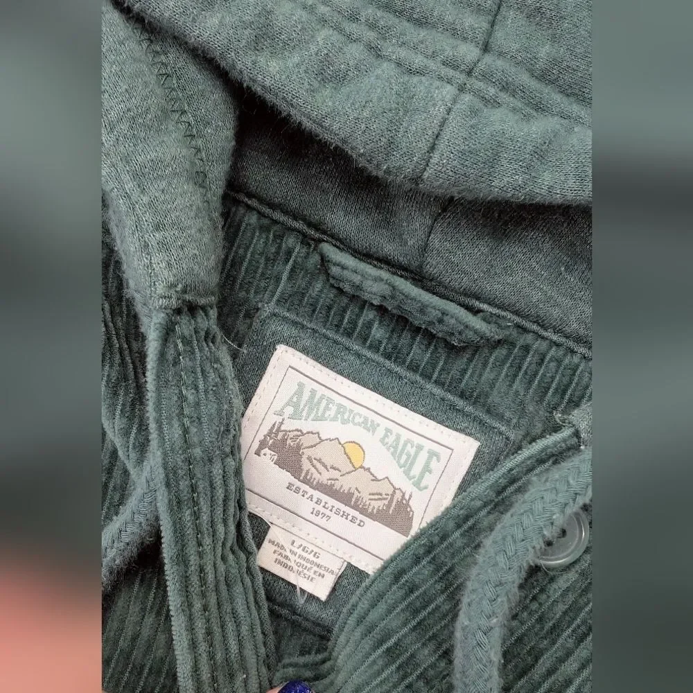 American Eagle Outfitters Teal Corduroy Jacket - Picture 3 of 4